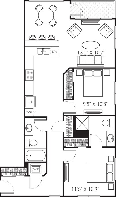 Floor plan layout diagram for B8 Premium